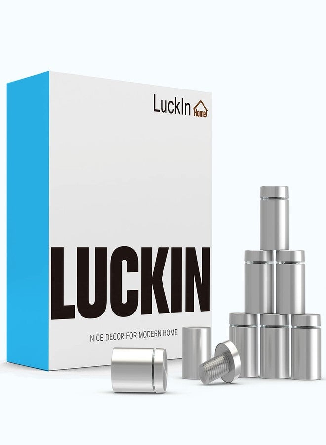 LuckIn 20-Pack Standoff Screws (1/2 in. Dia x 1/2 in. L), Stainless Steel Standoff Mounting Hardware for Acrylic Signs, Silver - Image 5